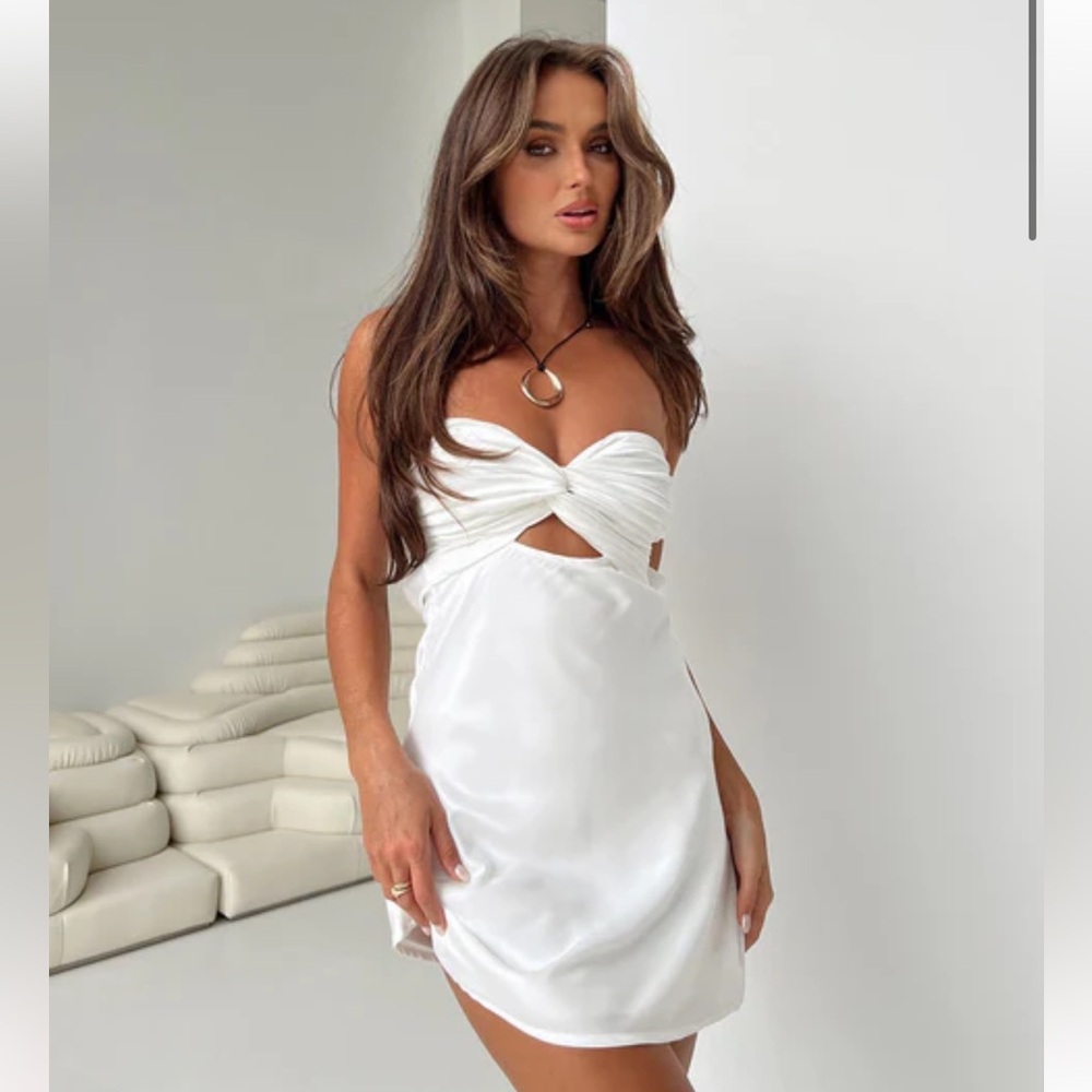 Princess Polly White Strapless Mini Dress